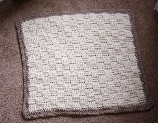 Basket Weave Crochet Baby Blanket FREE Pattern