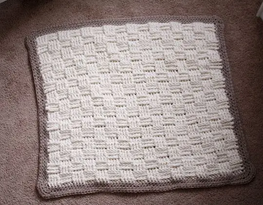 Basket Weave Crochet Baby Blanket FREE Pattern