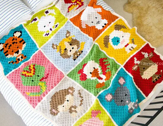 Crochet Zoodiacs C2c Crochet Afghan Blanket