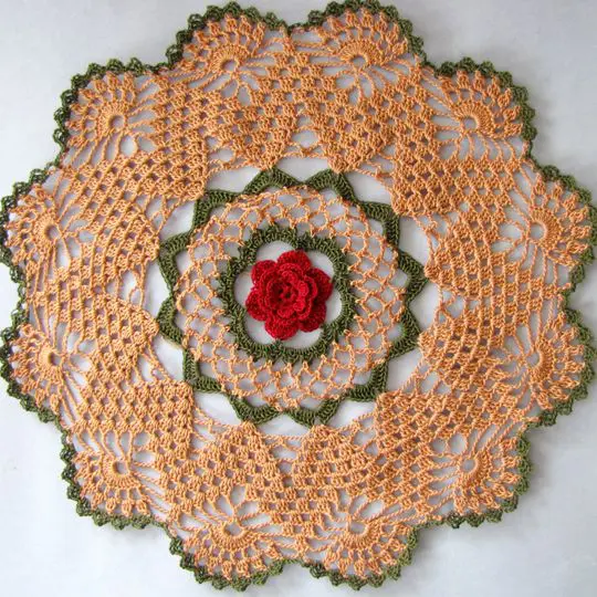 Crochet Mavanee's Roses Doily Pattern