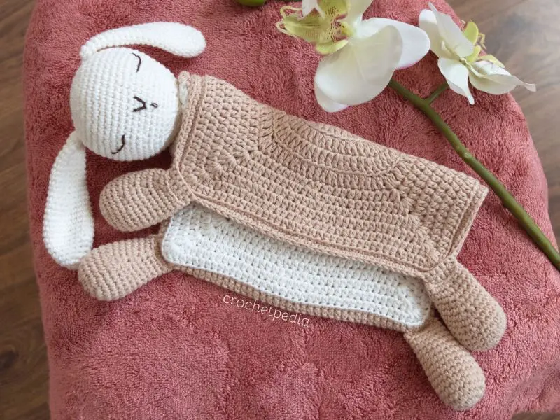 Crochet Sleepy bunny lovey Blanket Pattern