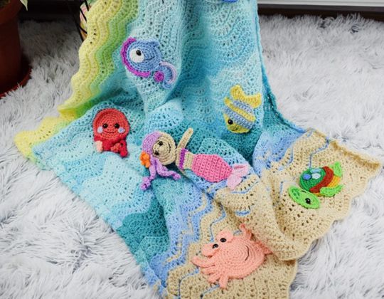 crochet Undersea Sweetness Blanket Pattern