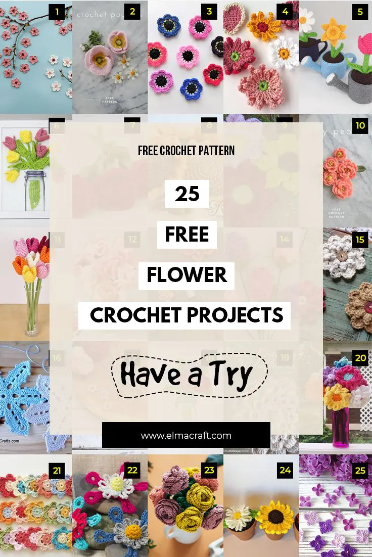 25 Beginner Flower Crochet Projects – Which One Is Your Favorite?