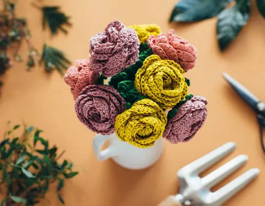 CROCHET FLOWER BOUQUET Free Pattern