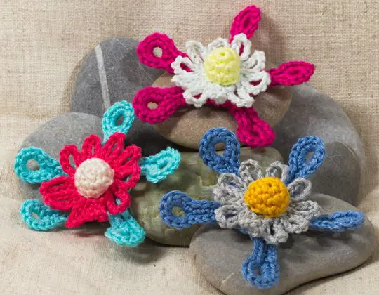 Futuristic Crochet Flower Free Pattern