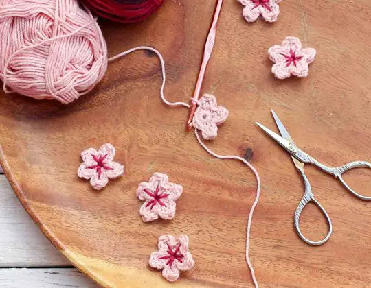 Crochet CHERRY BLOSSOM FLOWER Free Pattern
