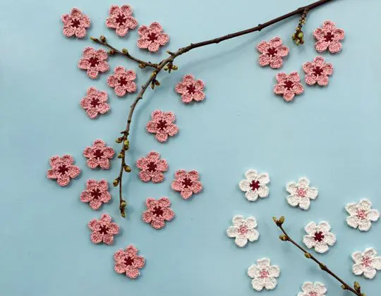 Crochet Cherry Blossom Free Pattern