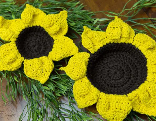 Crochet Flower Nesting Bowls Free Pattern