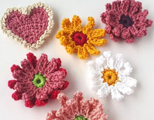 Crochet Gerbera Flowers Free Pattern