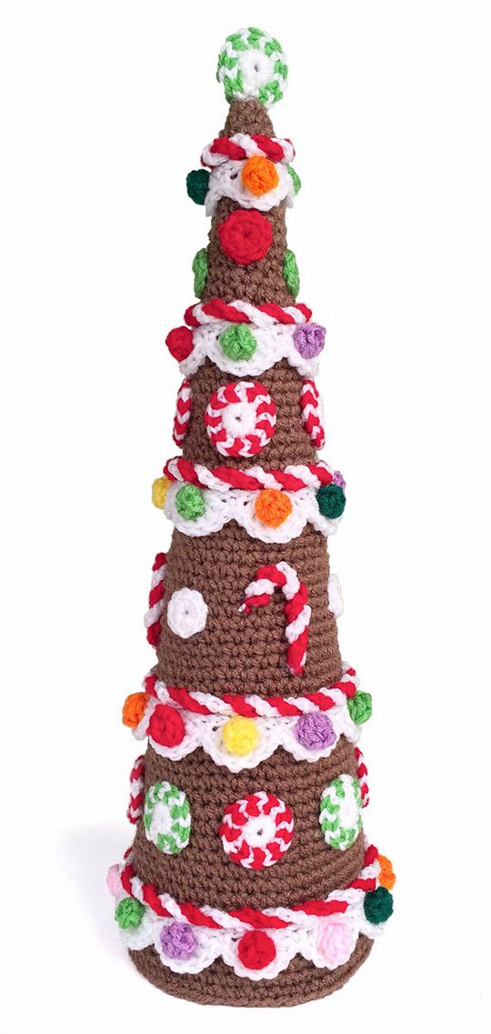 Easy crochet Gingerbread Tree free pattern