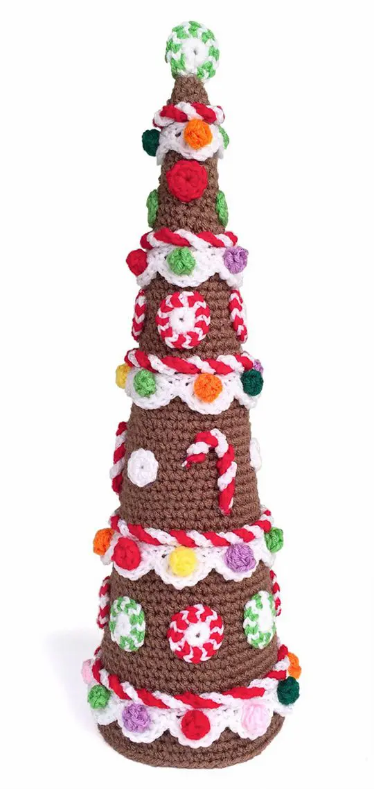 Easy crochet Gingerbread Tree free pattern