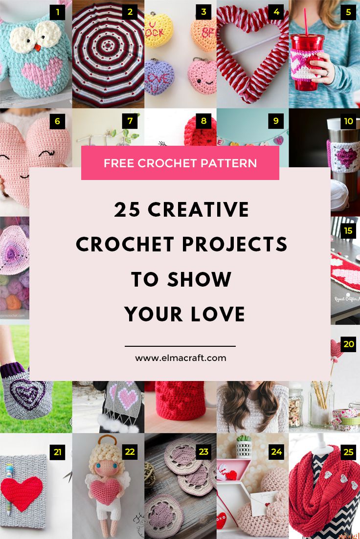 25 Creative Crochet Projects To Show Your Love