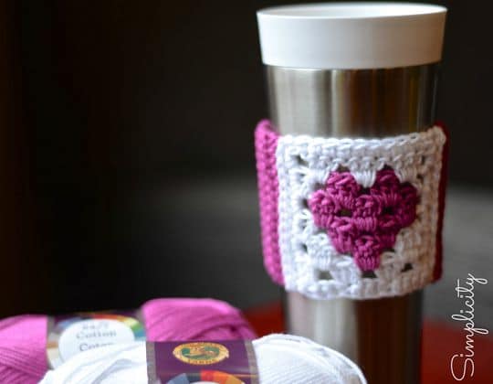 Crochet Love at First Sip Coffee Sleeve Free Pattern
