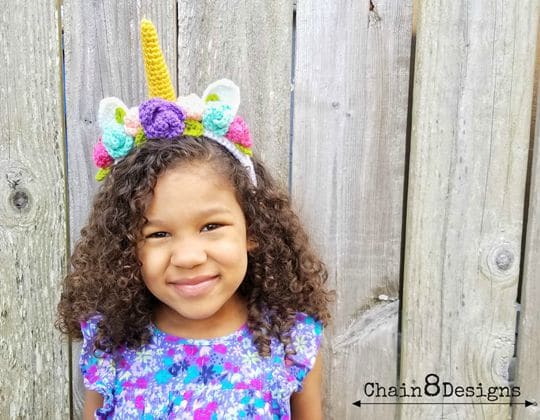 Crochet Magical Unicorn Headband free pattern