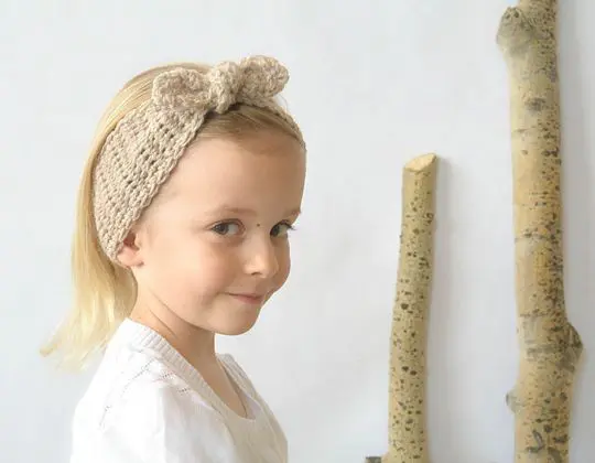 Crochet Naturally Chic Tie-Up Headband free pattern