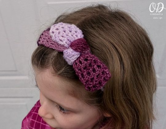 Crochet Plum Dandy Simple Tied Headband free pattern
