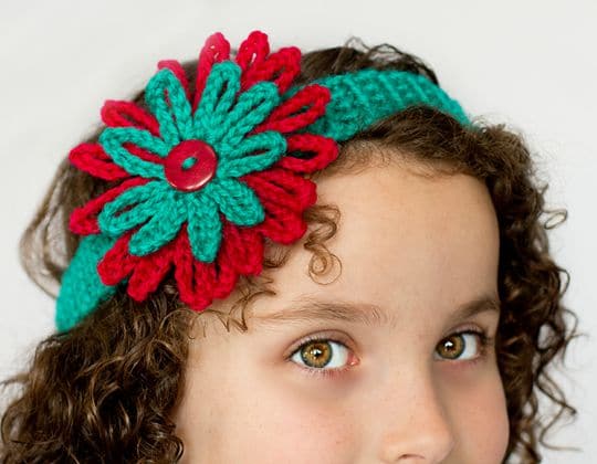 Crochet Season of Giving Headband free pattern