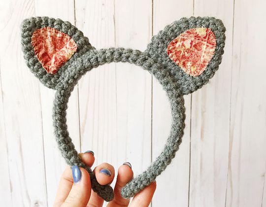 Crochet  Bunny Headband free pattern