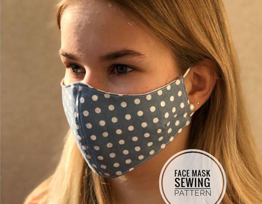 3D Face Mask free sewing pattern