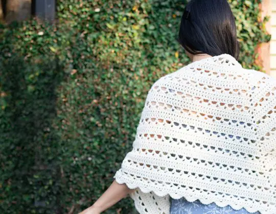 Crochet Dewdrop Wrap free pattern