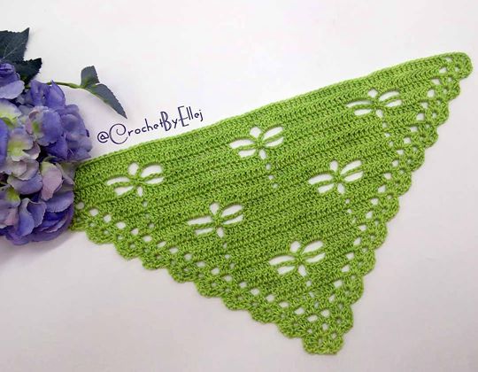 Crochet Dragonfly shawlette free pattern