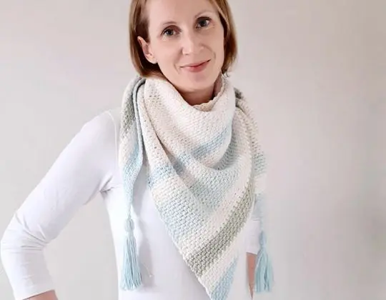 Crochet Forget Me Not Shawl free pattern