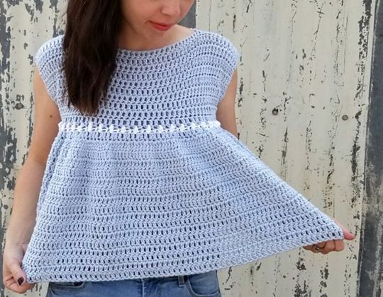 Crochet Peasant Top free pattern