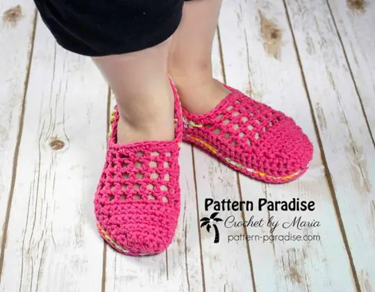 Crochet Jelly Slippers free pattern