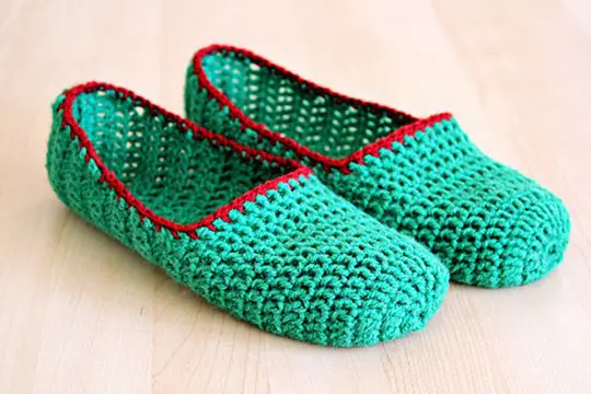 Crochet Simple Slippers free pattern
