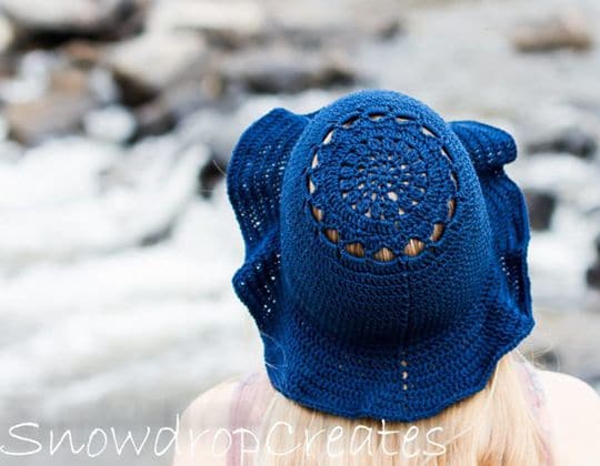 Crochet Bluebell Sunhat free pattern