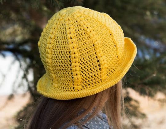 Crochet Daffodil Sunhat free pattern