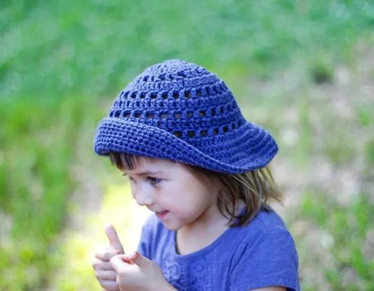 Crochet Floppy Eyelets Sun Hat free pattern