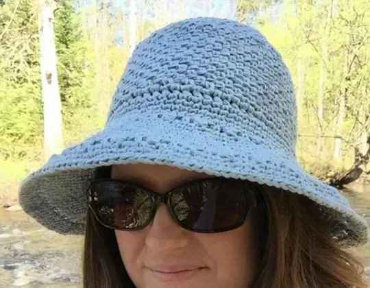 Crochet Stop and Rewind Sunhat free pattern