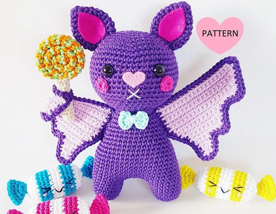 Crochet Bats Need Candy Too Easy pattern - Crochet Pattern for Halloween