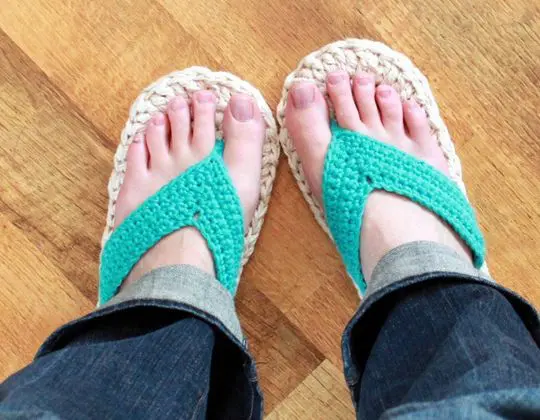 Crochet Flip Flops easy pattern