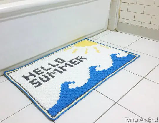 Crochet Hello Summer Bath Mat free pattern