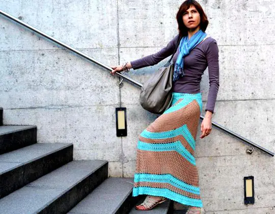 Crochet Maxi Skirt easy pattern