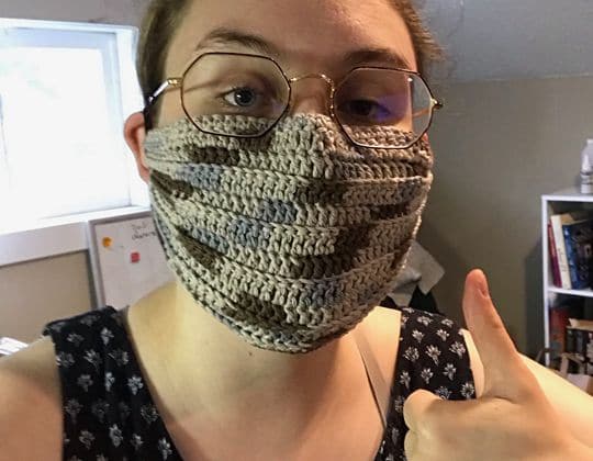 Crochet Quick and Easy Face Mask free pattern - Crochet Pattern for Face Mask
