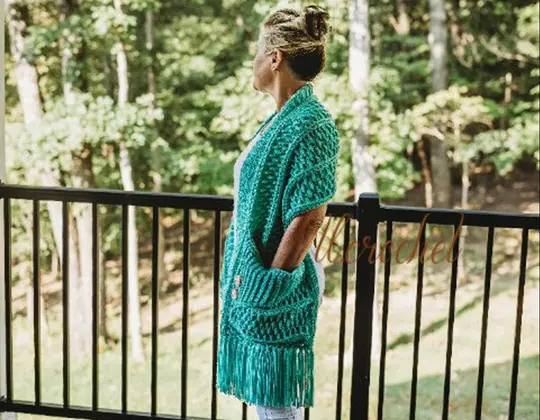 Crochet Turnberry Pocket Scarf easy pattern - Crochet Pattern for Pocket Shawls