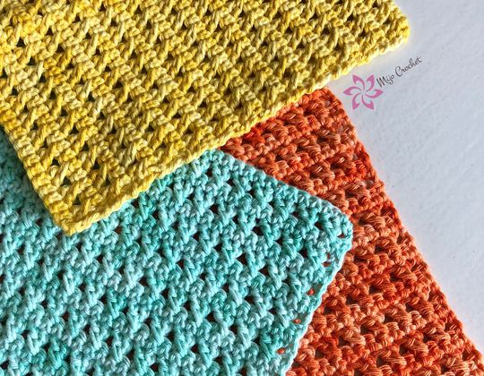 Crochet Mijo Dishcloth free pattern - Crochet Pattern for Dishcloth