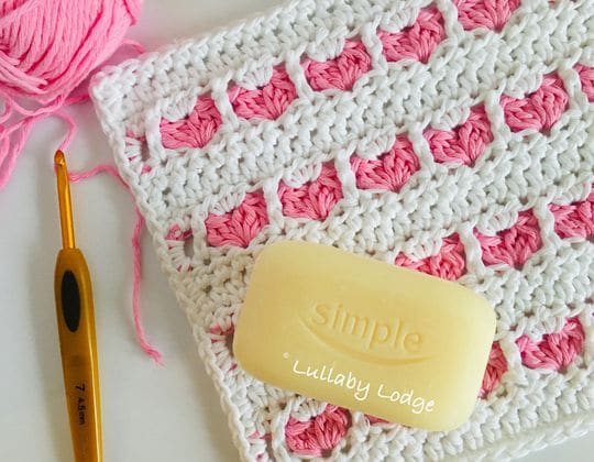 Crochet Sweetheart Washcloth free pattern - Crochet Pattern for Dishcloth