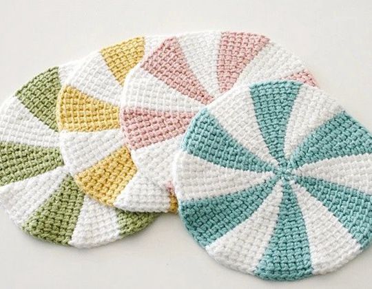 Crochet Tunisian Shaker Dishcloths free pattern - Crochet Pattern for Dishcloth