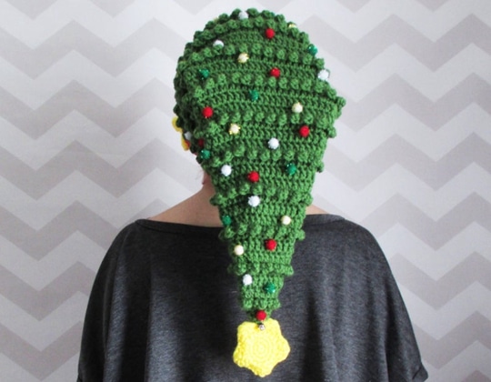 Crochet Novelty Christmas Hat easy pattern - Crochet Pattern for Christmas Beanie