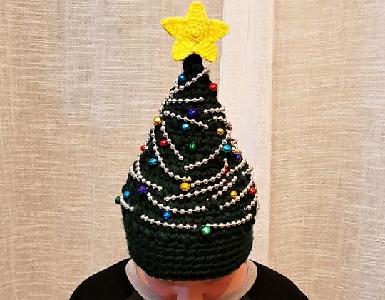 Crochet Christmas Tree Hat free pattern - Crochet Pattern for Christmas Beanie