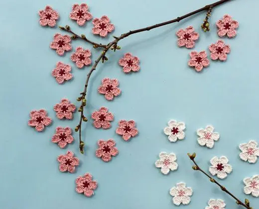 crochet Cherry Blossom free pattern