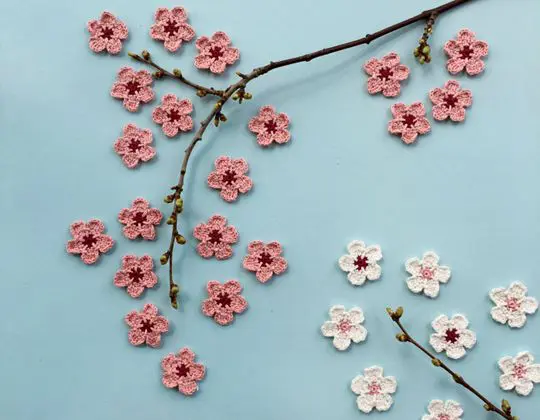 crochet Cherry Blossom free pattern